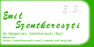 emil szentkereszti business card